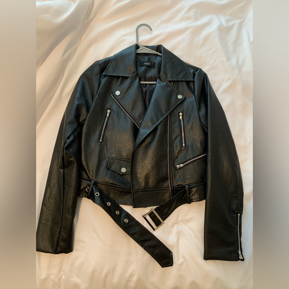 Faux leather jacket. Worn 1 time. Perfect condition